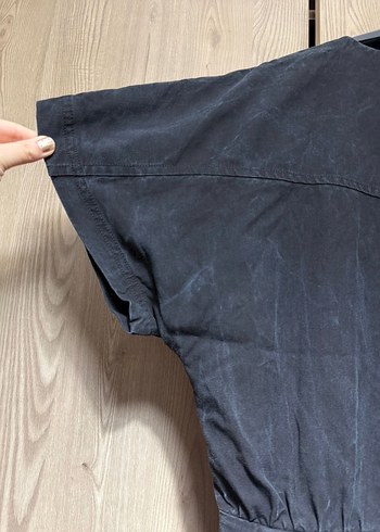 Massimo Dutti V Yakalı Keten Midi Tulum - Görsel 4