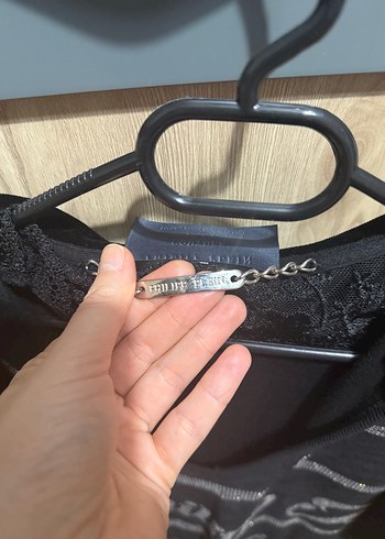 Philipp Plein Siyah Taşlı Kadife Gece elbisesi - Görsel 4