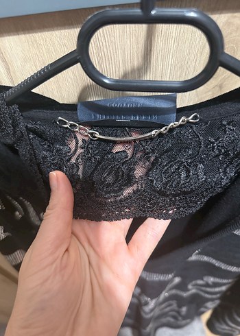 Philipp Plein Siyah Taşlı Kadife Gece elbisesi - Görsel 5