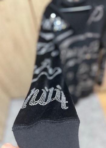 Philipp Plein Siyah Taşlı Kadife Gece elbisesi - Görsel 2