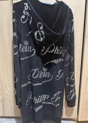 Philipp Plein Siyah Taşlı Kadife Gece elbisesi - Görsel 10