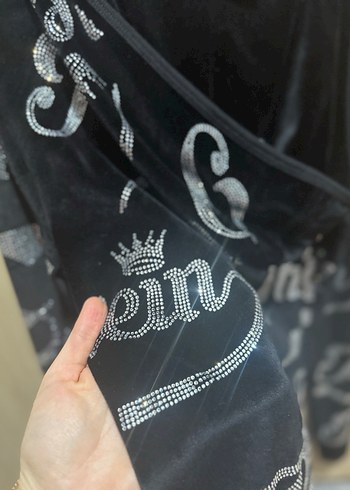 Philipp Plein Siyah Taşlı Kadife Gece elbisesi - Görsel 6