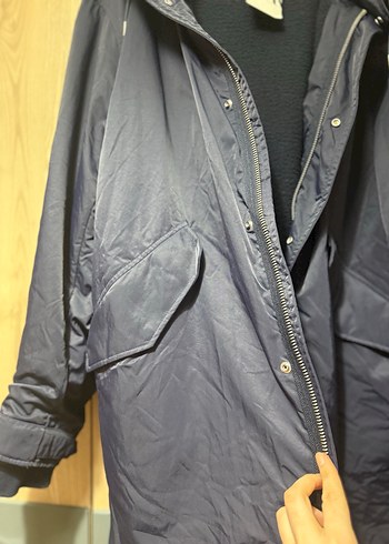 Zara Navy Midi Erkek Mont Fermuarlı Cepli - Görsel 4