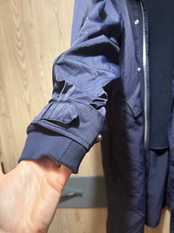 Zara Navy Midi Erkek Mont Fermuarlı Cepli - Görsel 3