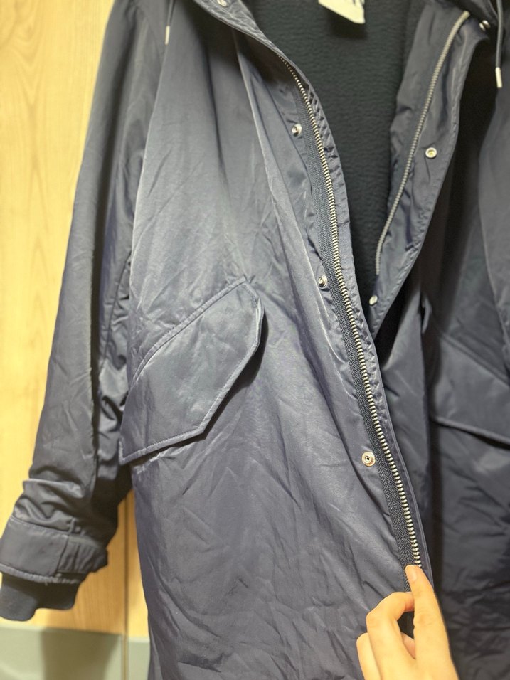 Zara Navy Midi Erkek Mont Fermuarlı Cepli - Görsel 4