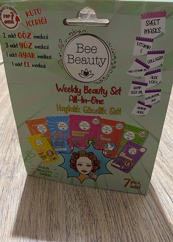Bee Beauty Haftalık Bakım Seti 7 x Maske - Görsel 5