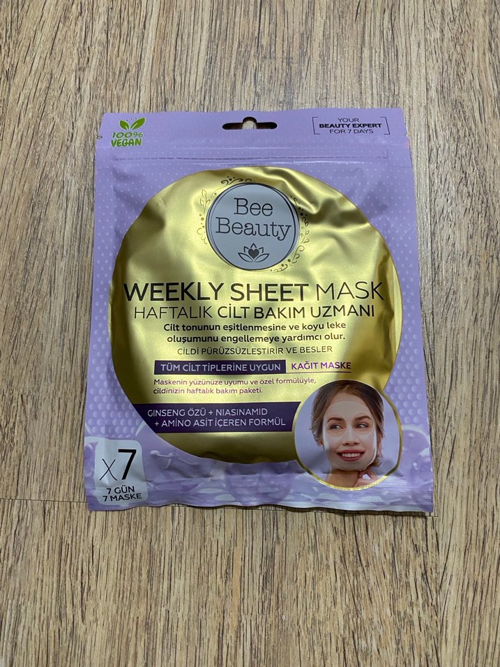 Bee Beauty 7li Kağıt Yüz Maskesi - Görsel 2
