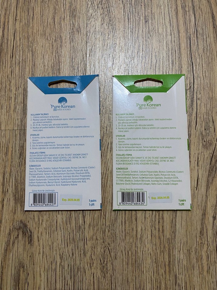 PureKorean Hyaluronik Asit ve Kolajen Göz Maskeleri - Görsel 2