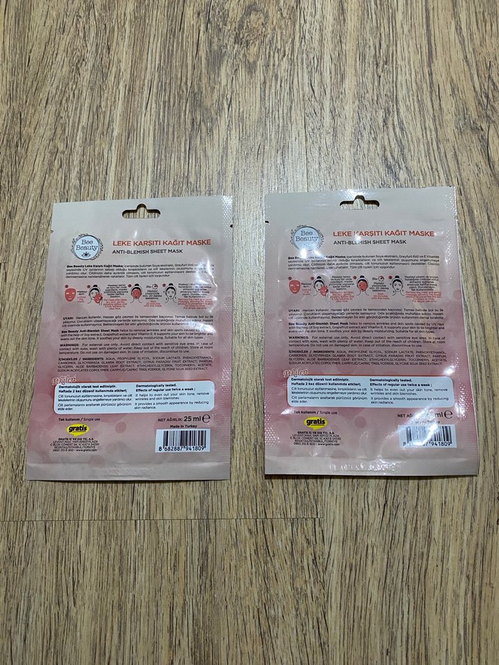 Bee Beauty Leke Karşıtı Kağıt Maske - Görsel 2