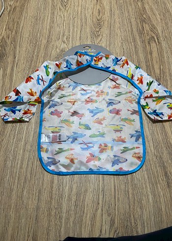 Renkli Uçak Desenli Bebek Önlüğü - Görsel 2