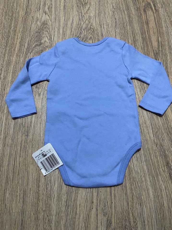 Mavi Uzun Kollu Bebek Body - Görsel 2