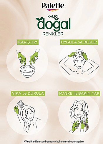 Palette Doğal Renkler Saç Boyası 7-5 Açık Karamel - Görsel 4