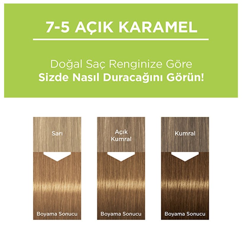 Palette Doğal Renkler Saç Boyası 7-5 Açık Karamel - Görsel 2