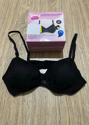 Siyah Dantelli Kaplı Emzirme Sütyeni - Görsel 3