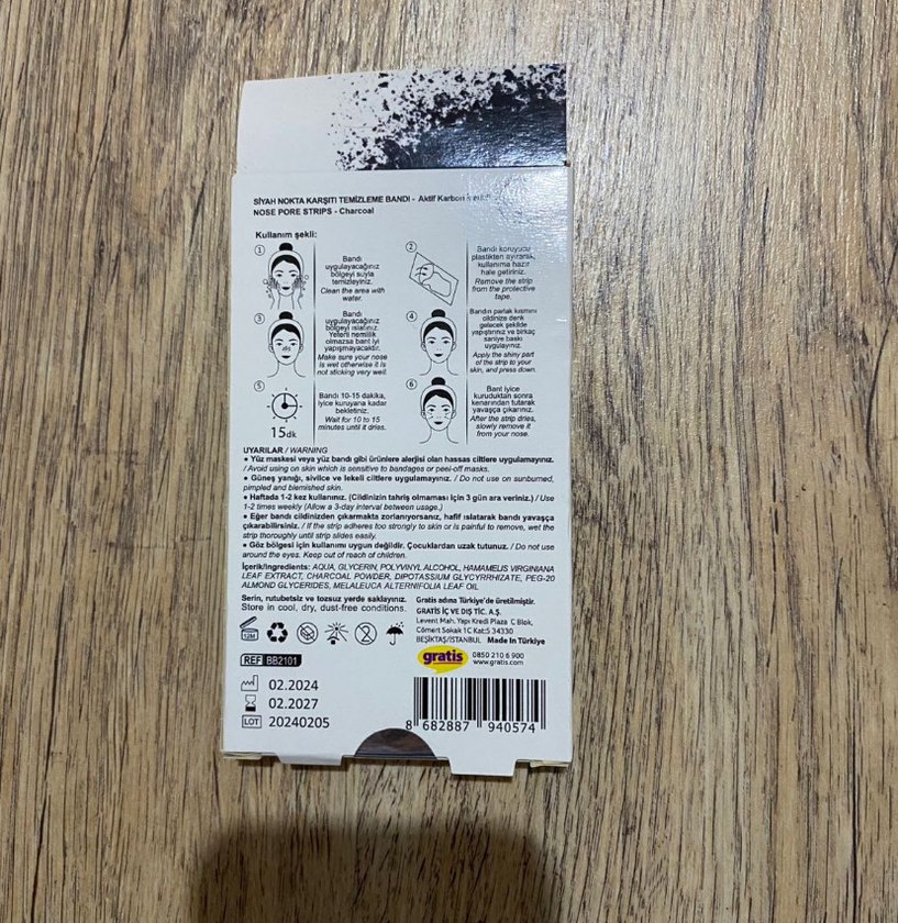Bee Beauty Aktif Karbonlu Siyah Nokta Burun Bandı - Görsel 3