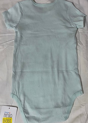 Mavi Kısa Kollu Bebek Body - Görsel 2
