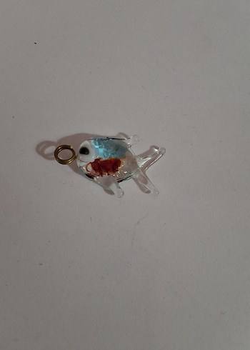 4lü Cam Balık Kolye Ucu Set - Görsel 2