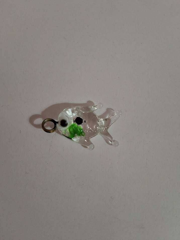 4lü Cam Balık Kolye Ucu Set - Görsel 3
