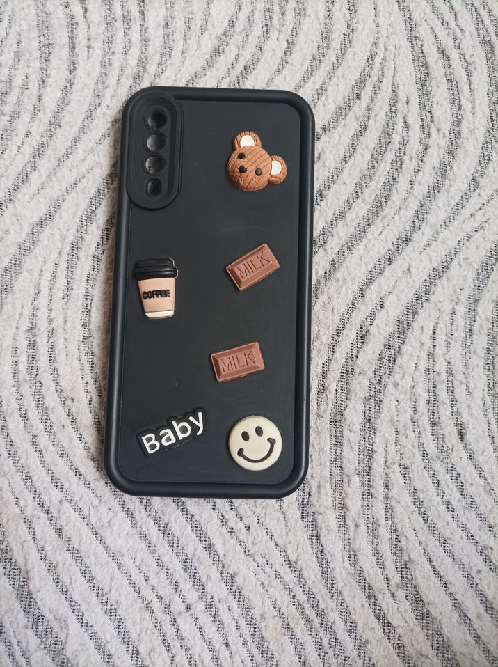 Düğmeli Kahverengi Sokak Stili Telefon Kılıfı - Görsel 2