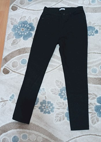 Siyah Kadın Esnek Kumaş Pantolon - Görsel 2