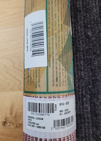 Çağdaş Desenli Çok Renkli Gri Halı - Görsel 3