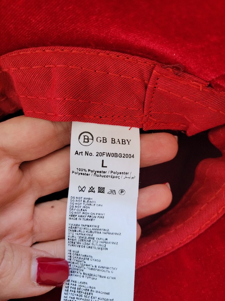 Kırmızı Payetli çocuk bebek şapka bg store - Görsel 2