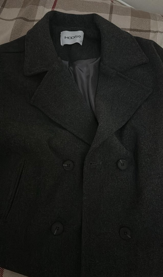 Gri Antrasit Astarlı Kaşe Kaban - Görsel 2