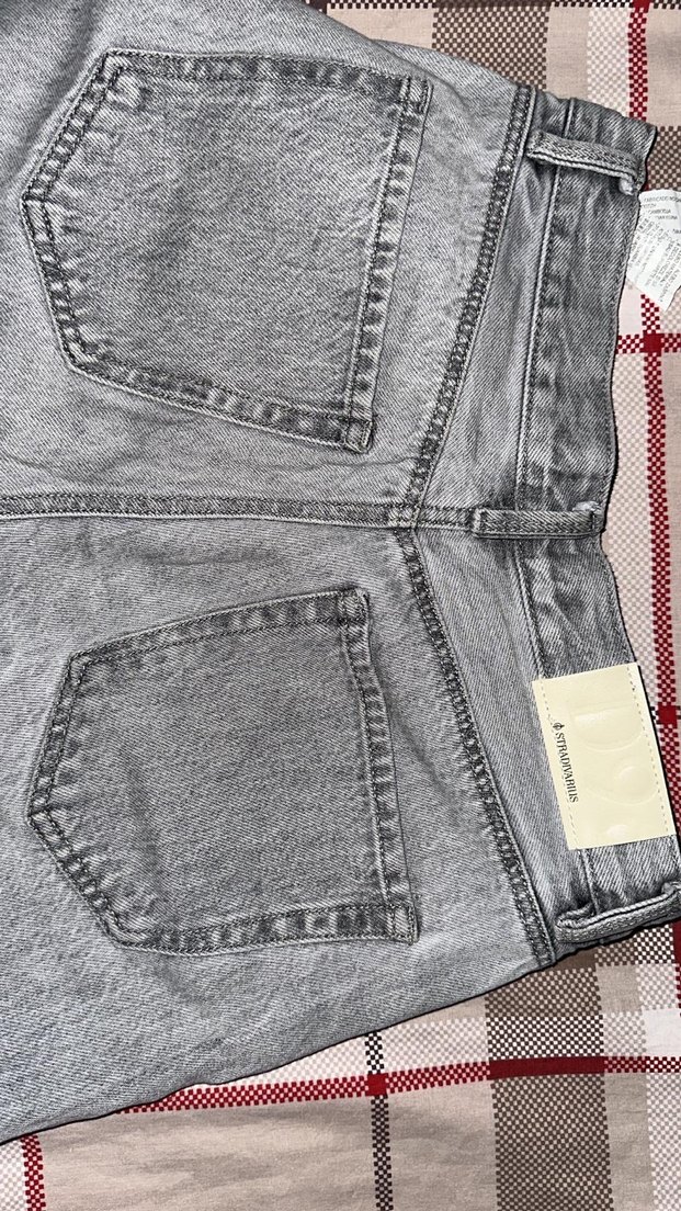 Stradivarius D96 Crop Straight Fit Jean - Görsel 2