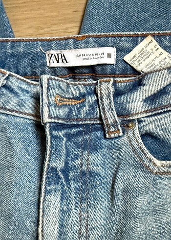 Zara Mavi Zara Marka Normal Boy Kadın Denim Pantolon