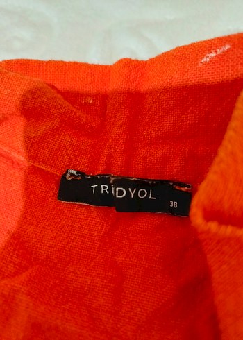 Kısa Kollu narçiçeği Keten Tulum - Görsel 4