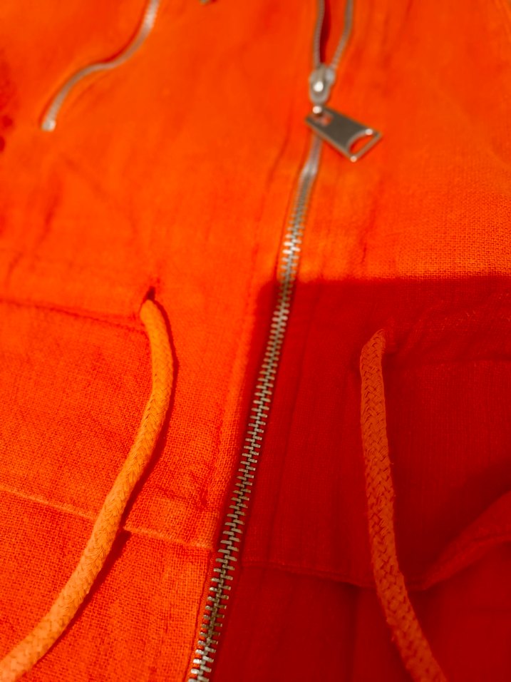 Kısa Kollu narçiçeği Keten Tulum - Görsel 3