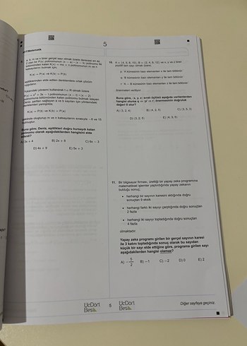2022 AYT Matematik 10'lu Deneme Kitabı - Görsel 3