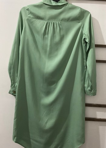 Düğmeli Yeşil Uzun Kollu Kadın Tunik sıfır ayarında - Görsel 2