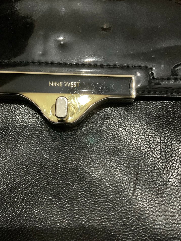 Siyah Deri Tokalı Kadın Çanta - Görsel 3