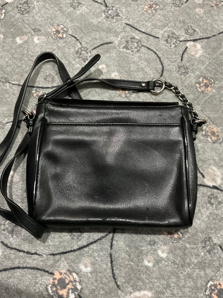 Siyah Deri Tokalı Kadın Çanta - Görsel 2