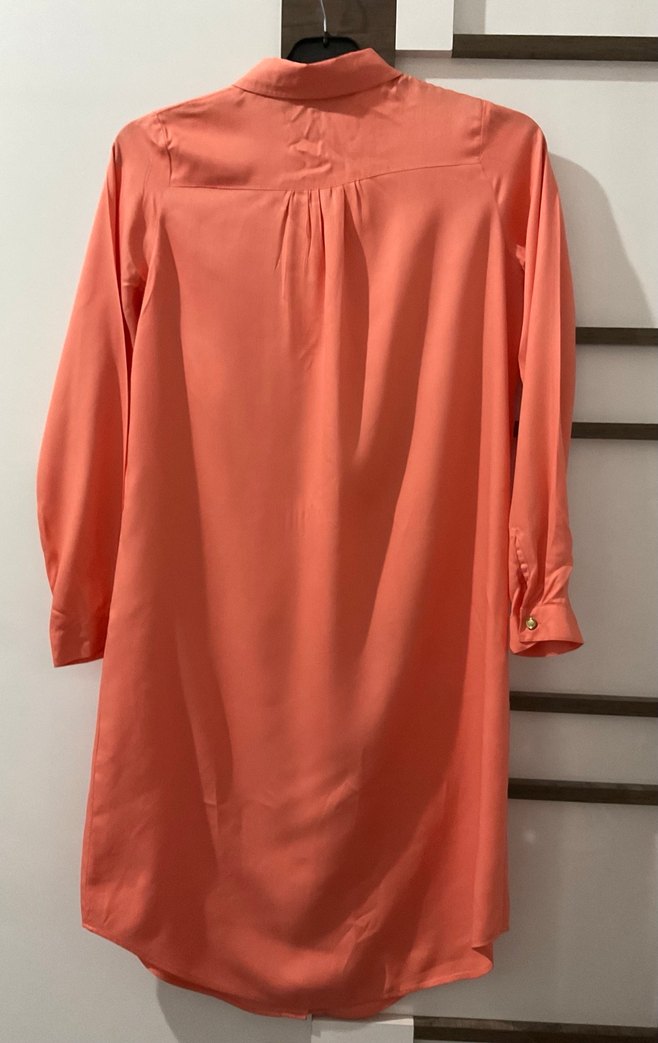 Pembe Uzun Kollu Düğmeli Kadın Tunik hiç giyilmedi - Görsel 3