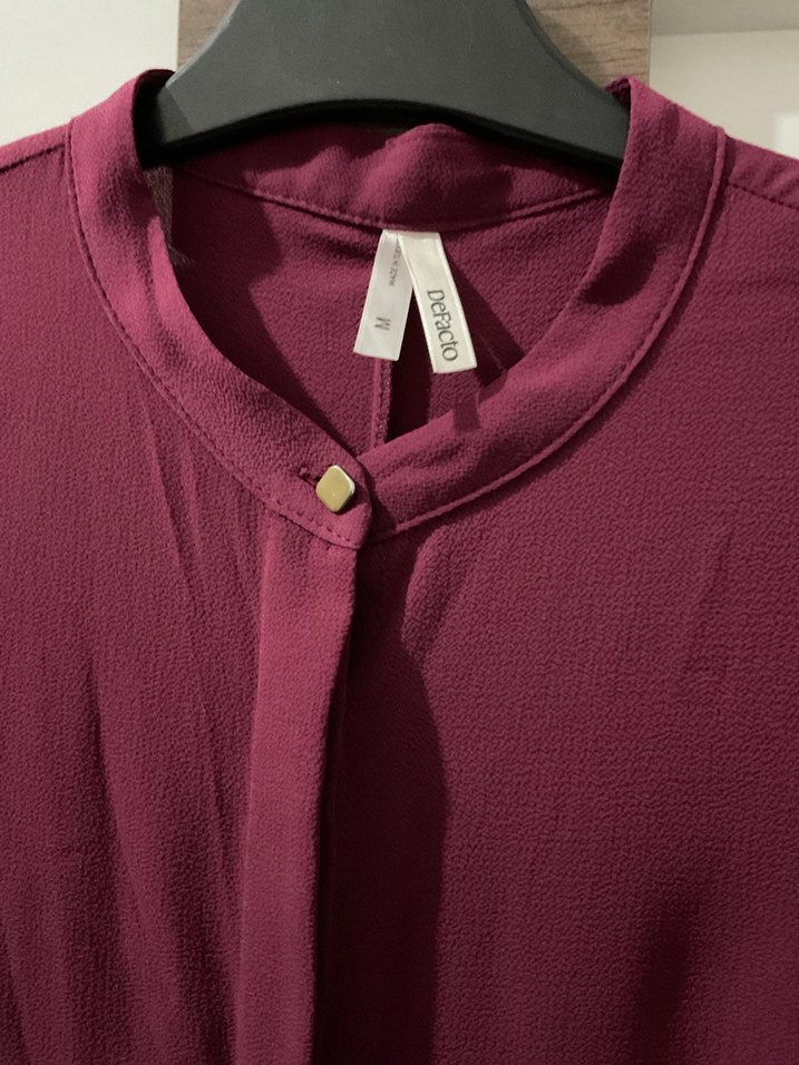 Bordo Uzun Kollu Salaş Tunik - Görsel 3