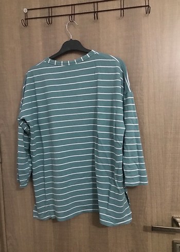 LC Waikiki Çizgili Turkuaz Triko Tunik