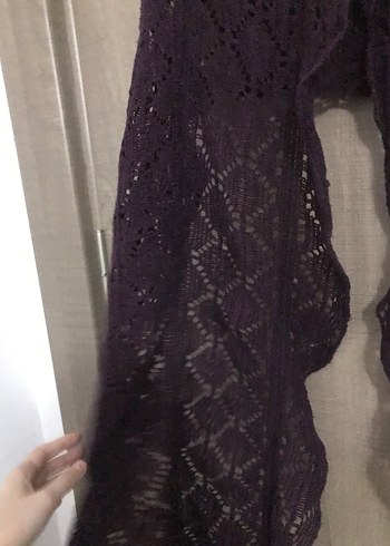  Beden Mor Örgü Kadın Şal