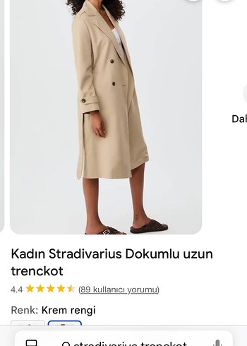 Bej Kadın Midi Trenchcoat - Stradivarius