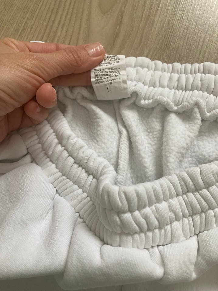 Beyaz Erkek Rahat Kesim Eşofman Altı - Görsel 2