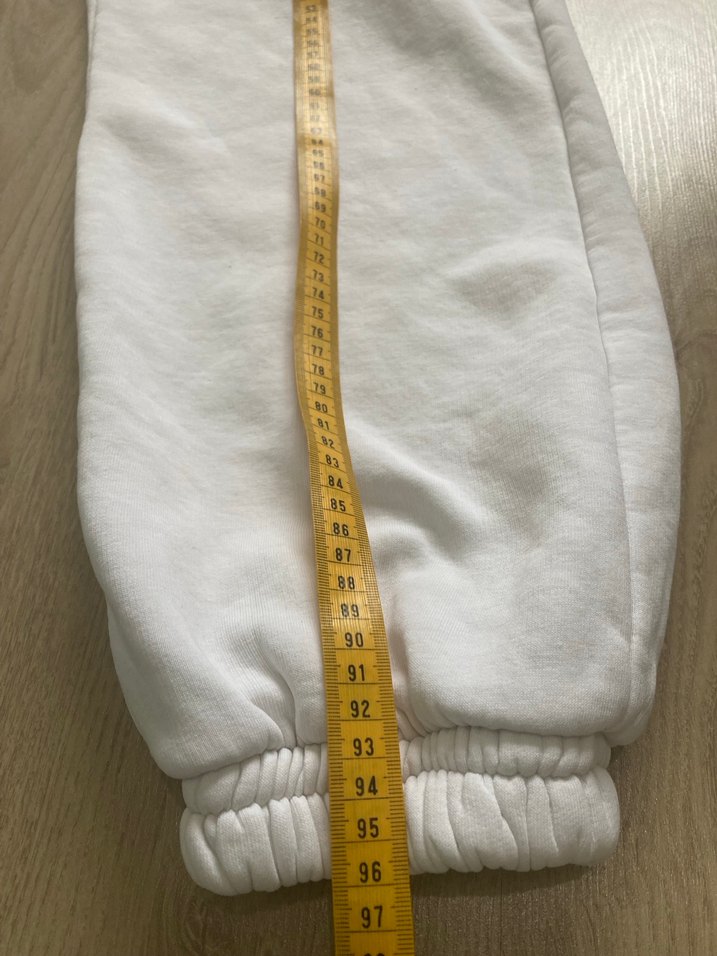 Beyaz Erkek Rahat Kesim Eşofman Altı - Görsel 3