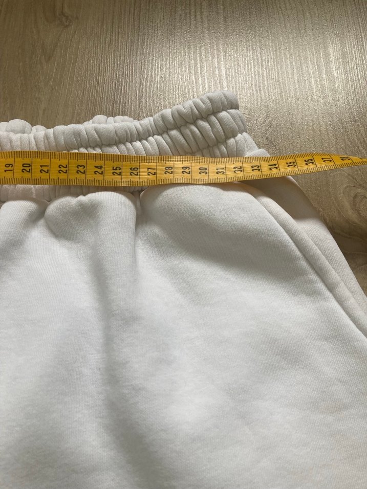 Beyaz Erkek Rahat Kesim Eşofman Altı - Görsel 4