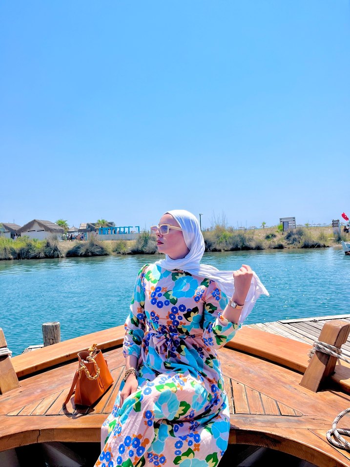 Çiçek Desenli Uzun Salaş Elbise - Görsel 2