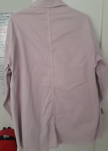 Pudra Rengi Düğmeli Midi Kadın Ceket - Görsel 3