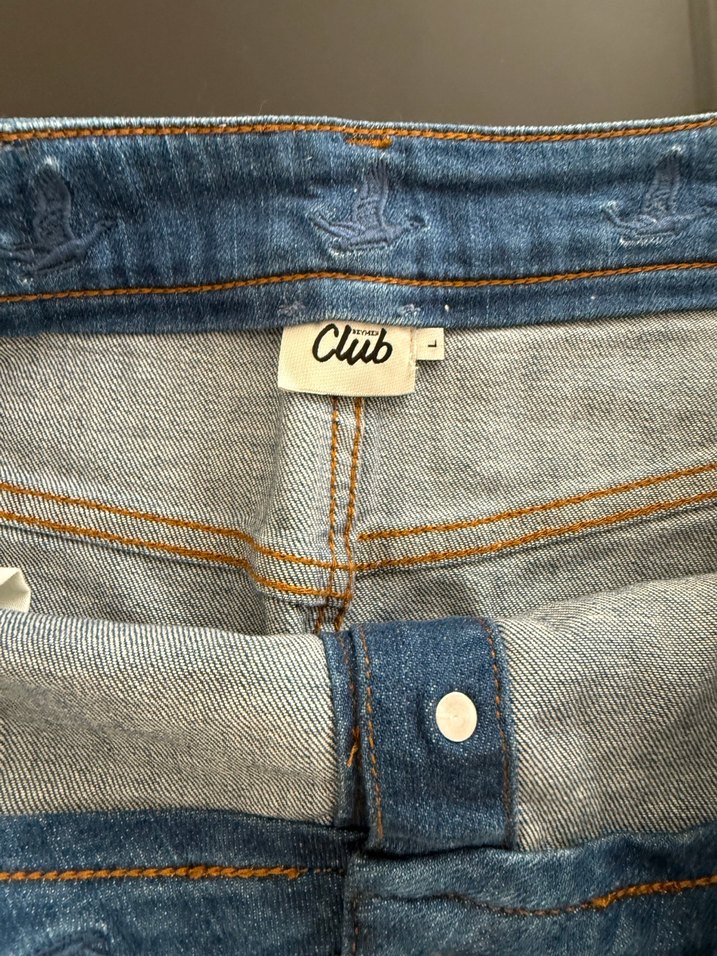 Düğmeli Mavi Midi Kot Etek - Görsel 2