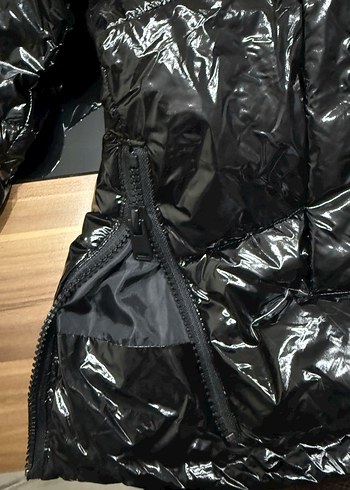 Siyah Suni Kürklü Kadın Kışlık Ceket - Görsel 5