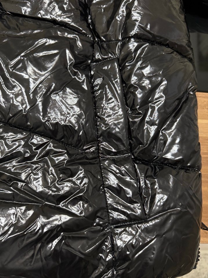 Siyah Suni Kürklü Kadın Kışlık Ceket - Görsel 4