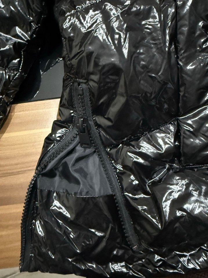 Siyah Suni Kürklü Kadın Kışlık Ceket - Görsel 5