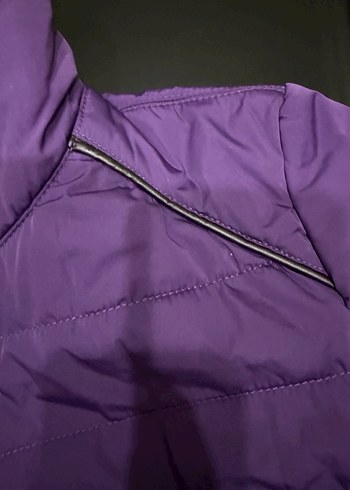 Kadın Mor Fermuarlı Ceket - Görsel 3